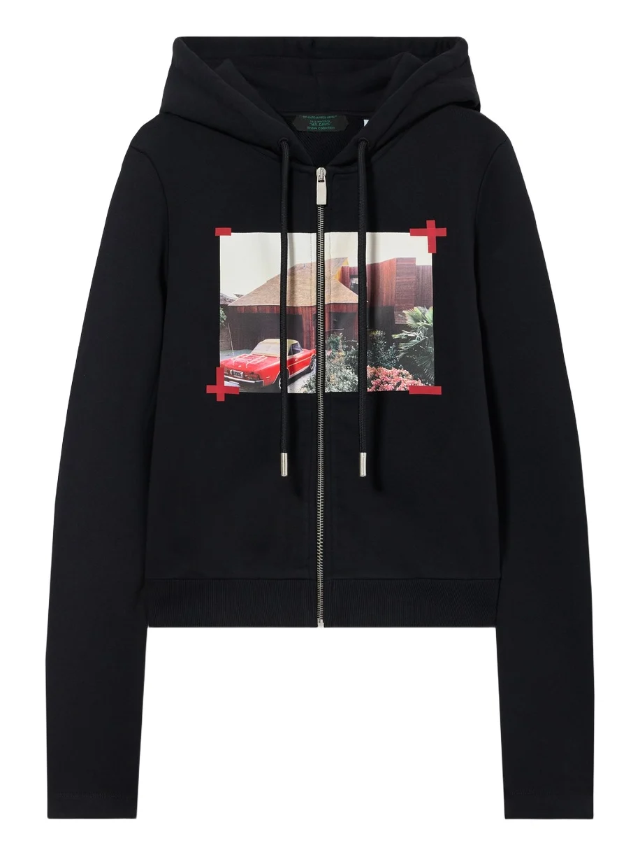 Miles Davis Architecture Slim Zip-Up Hoodie