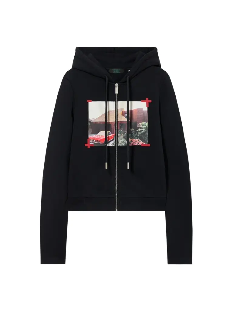 Off-White Miles Davis Architecture Slim Zip-Up Hoodie