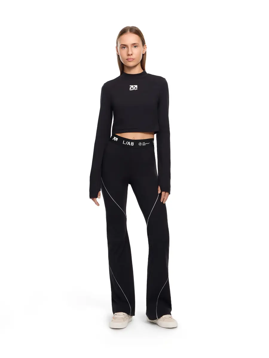 Off-White L/AB Cropped Mockneck Top | Thumbnail 3