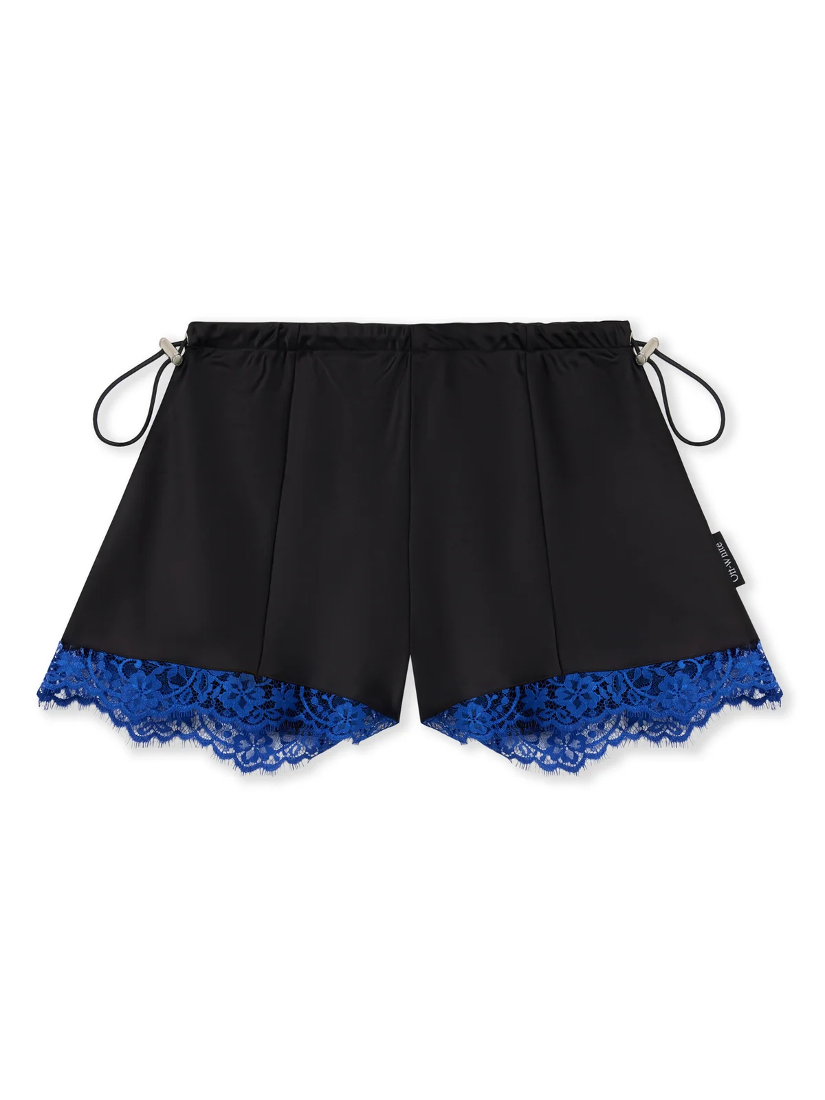 Off-White Satin Lace Slip Shorts