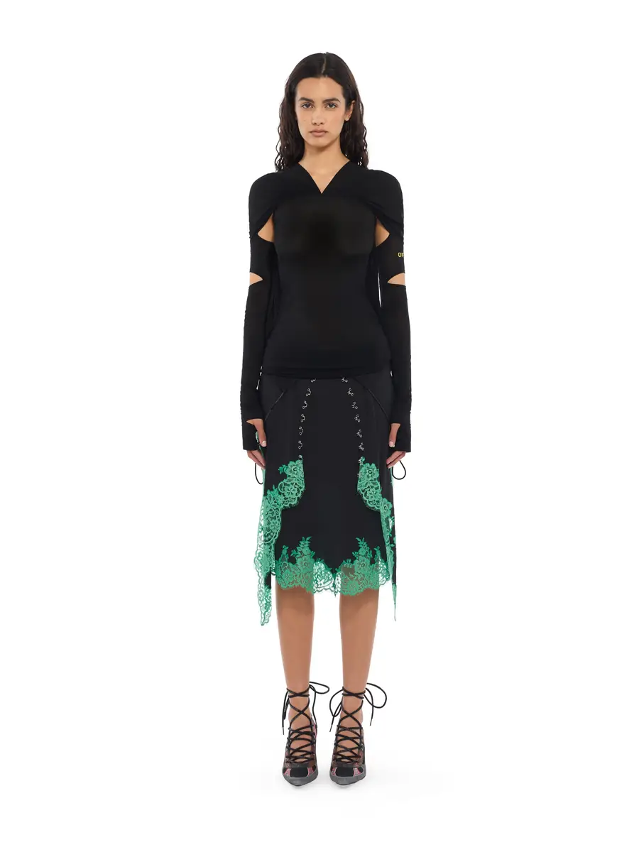 Off-White Light Jersey Cross Collar Top | Thumbnail 2 Off-White Light Jersey Cross Collar Top | Thumbnail 2
