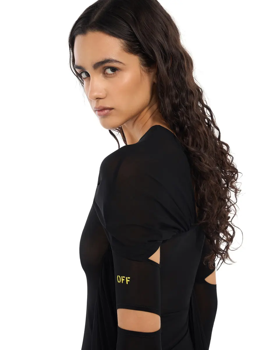 Off-White Light Jersey Cross Collar Top | Thumbnail 5 Off-White Light Jersey Cross Collar Top | Thumbnail 5