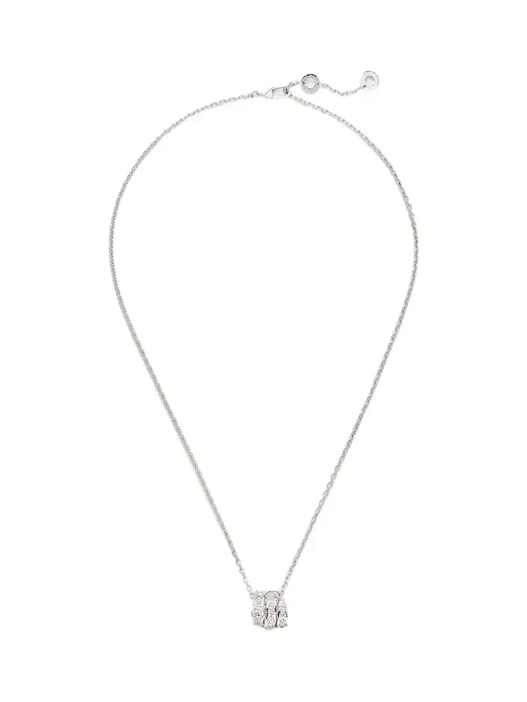 Serpenti Viper 18kt white gold pendant necklace with diamonds Serpenti Viper 18kt white gold pendant necklace with diamonds
