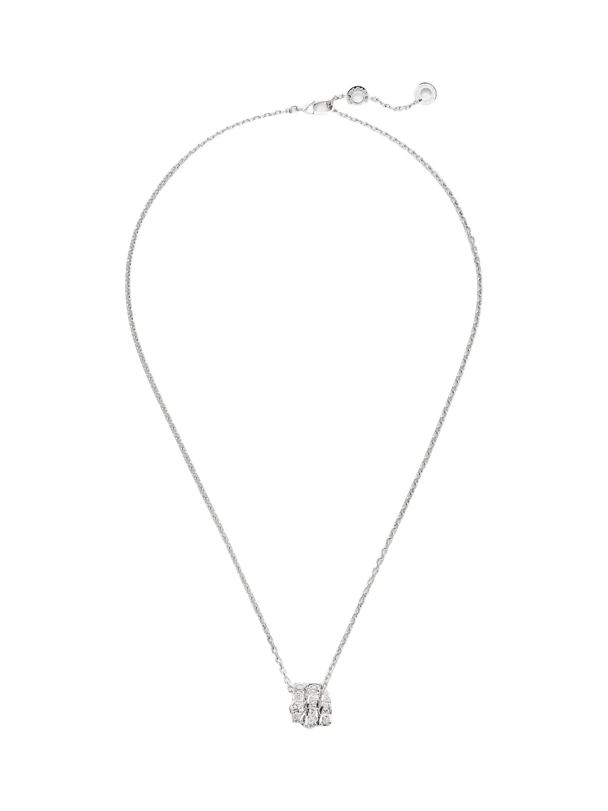 Serpenti Viper 18kt white gold pendant necklace with diamonds Serpenti Viper 18kt white gold pendant necklace with diamonds