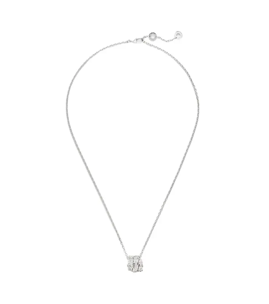 Serpenti Viper 18kt white gold pendant necklace with diamonds Serpenti Viper 18kt white gold pendant necklace with diamonds