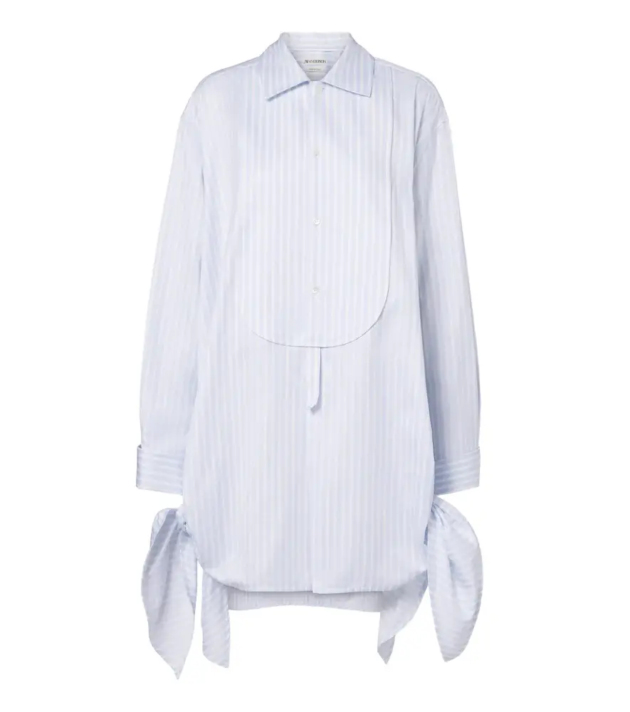 Striped cotton twill shirt dress Striped cotton twill shirt dress