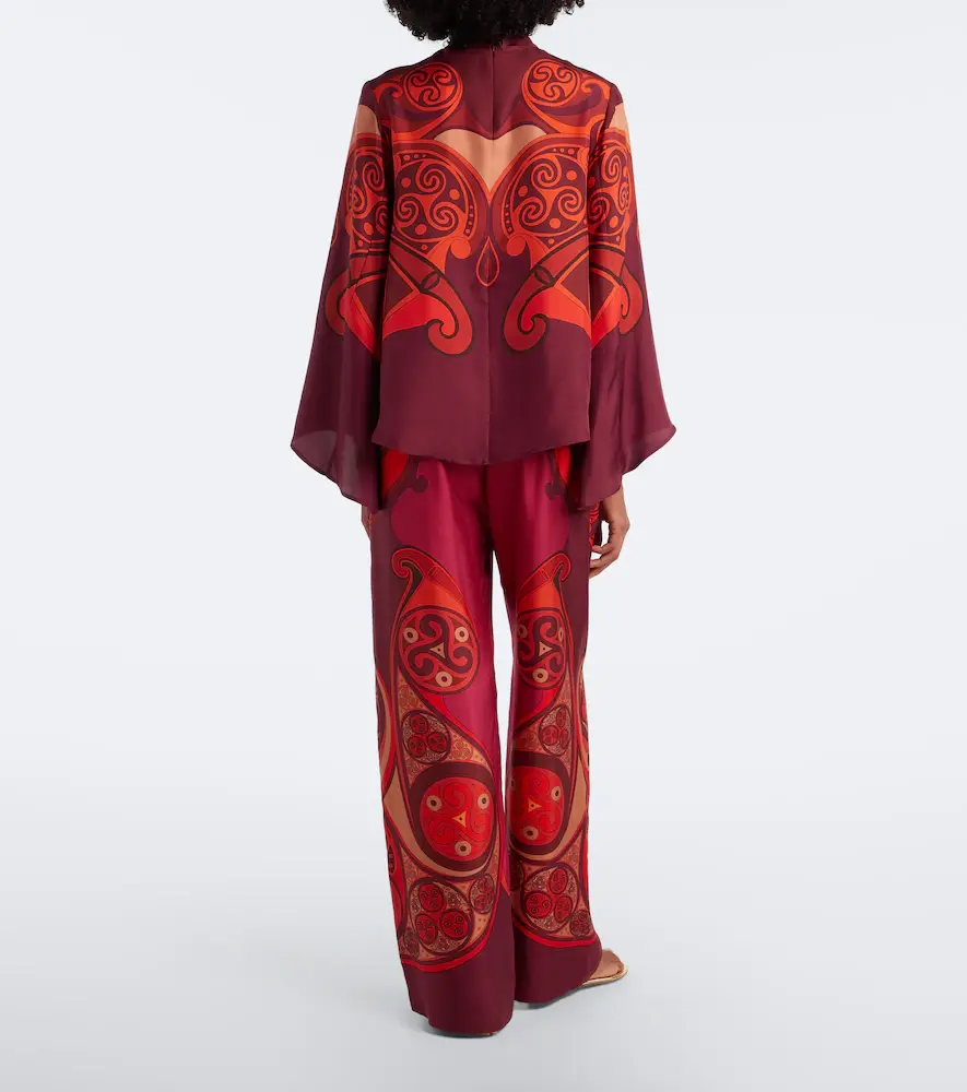 La DoubleJ Club printed silk twill wide-leg pants | Thumbnail 5 La DoubleJ Club printed silk twill wide-leg pants | Thumbnail 5