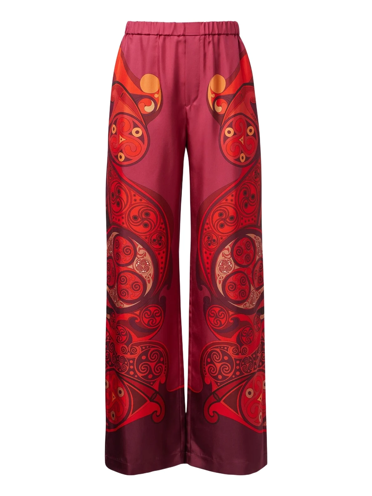 La DoubleJ Club printed silk twill wide-leg pants