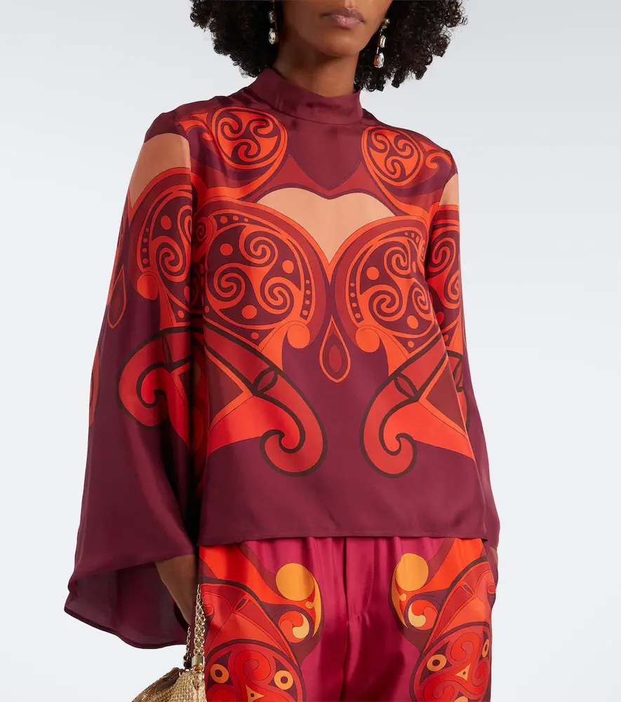 La DoubleJ Make An Exit printed silk twill top | Thumbnail 2 La DoubleJ Make An Exit printed silk twill top | Thumbnail 2