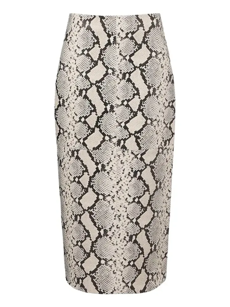 Róhe Snake-effect leather midi skirt Róhe Snake-effect leather midi skirt