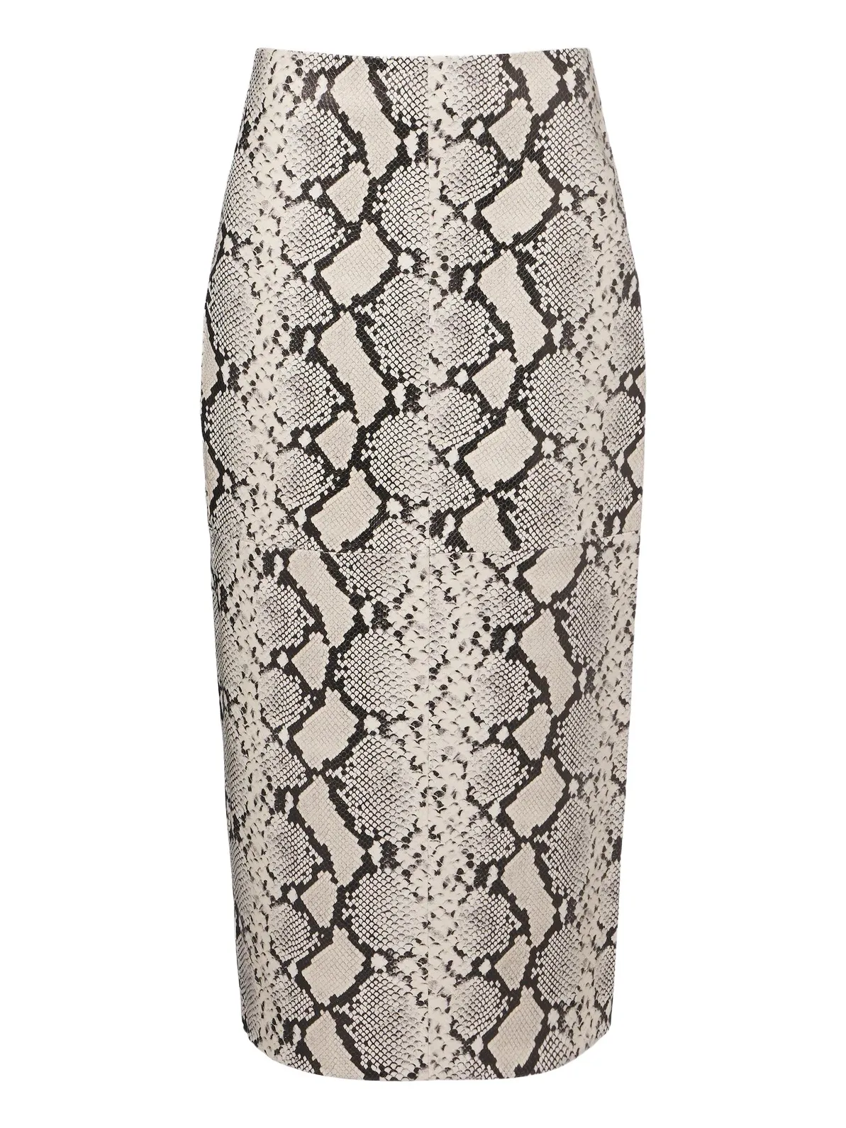 Róhe Snake-effect leather midi skirt