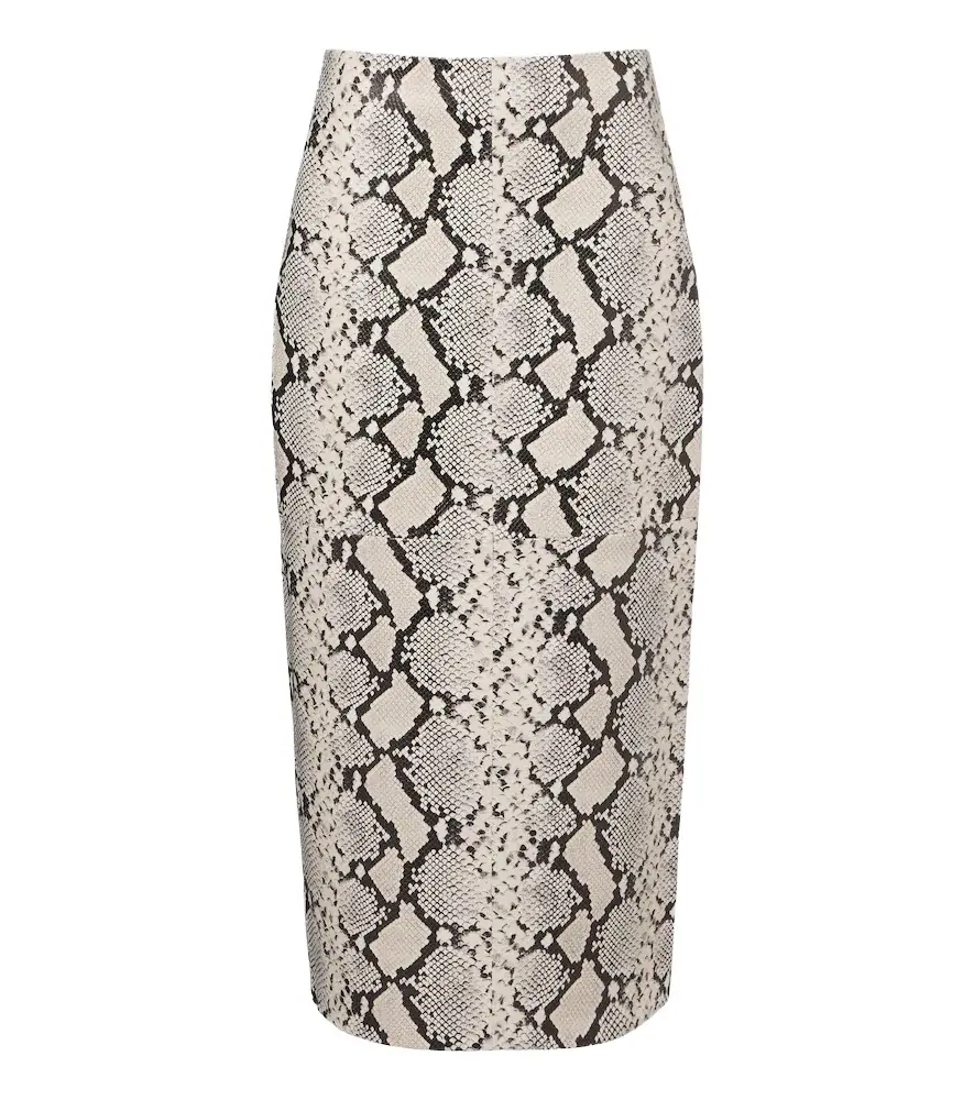 Róhe Snake-effect leather midi skirt Róhe Snake-effect leather midi skirt