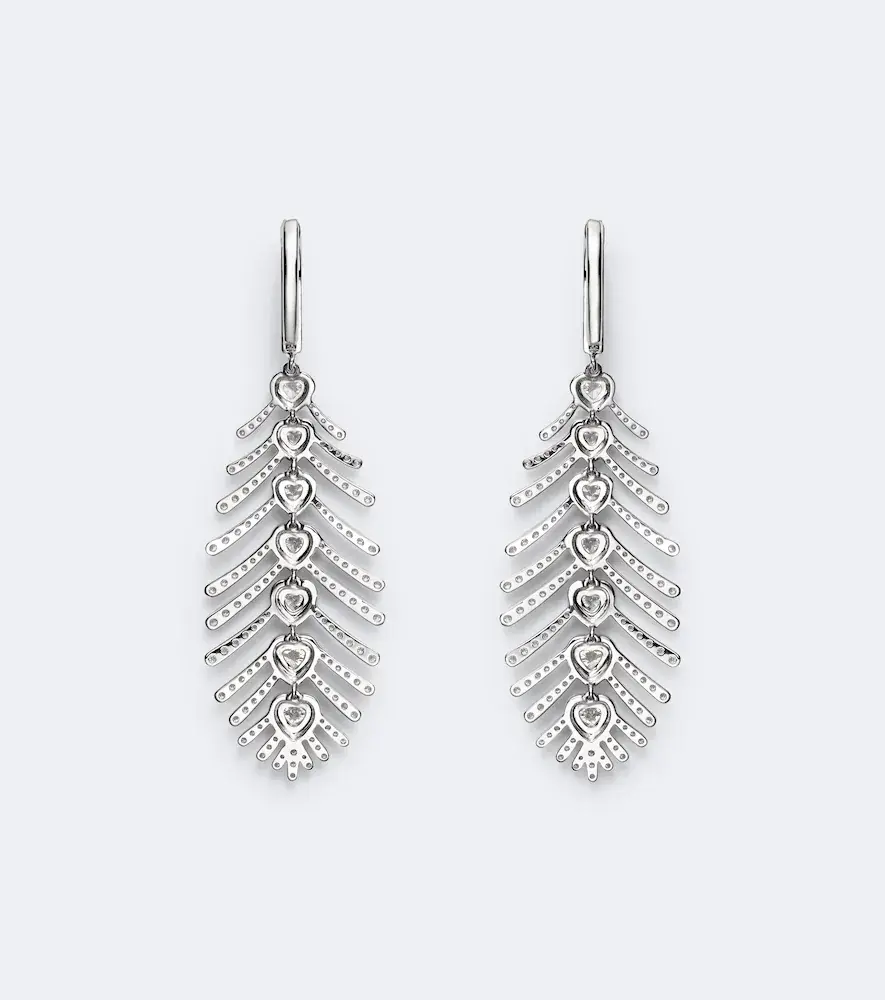 Kamyen Candy Crush Feather 18kt white gold drop earrings with diamonds | Thumbnail 2