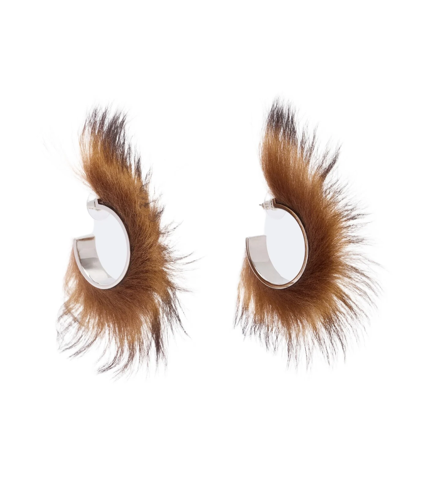 Acne Studios Shearling hoop earrings