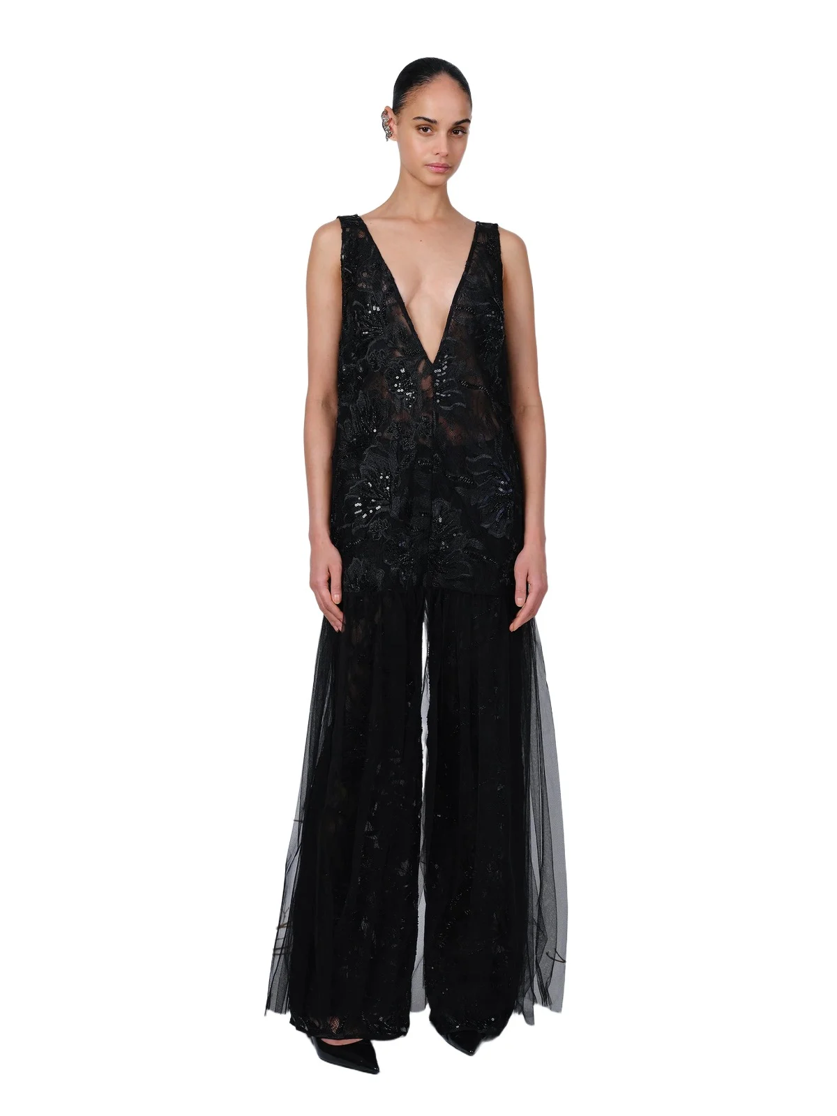 The Anastasia dress in black beaded lace The Anastasia dress in black beaded lace