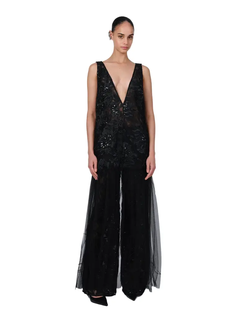 The Anastasia dress in black beaded lace The Anastasia dress in black beaded lace