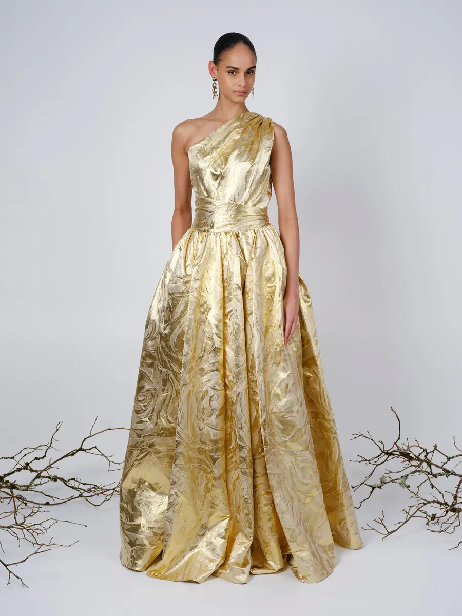 The Bianca gown in gold The Bianca gown in gold