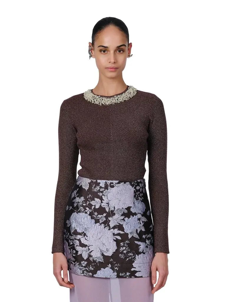 The Helena top in brown The Helena top in brown