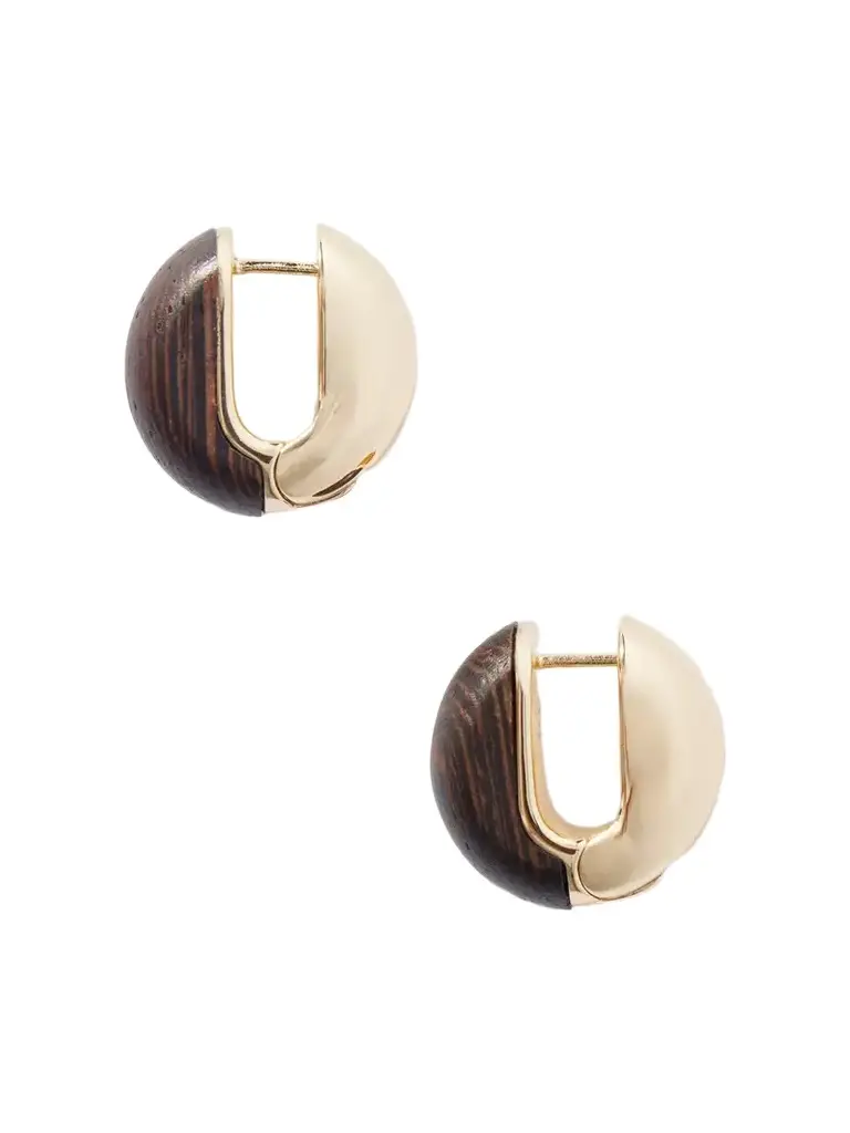 Roxanne Assoulin The Simple Wood Chubbie Gold-tone Earrings