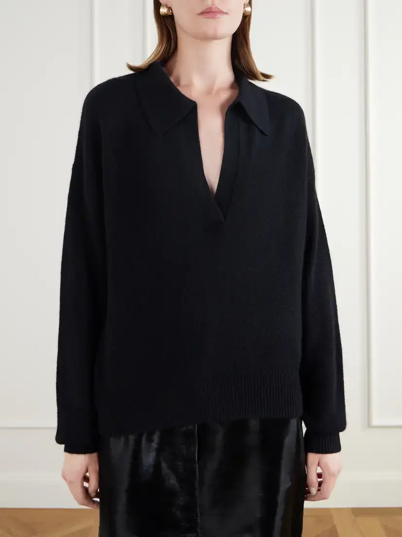 Almada Kaia Cashmere Polo Sweater | Thumbnail 3 Almada Kaia Cashmere Polo Sweater | Thumbnail 3