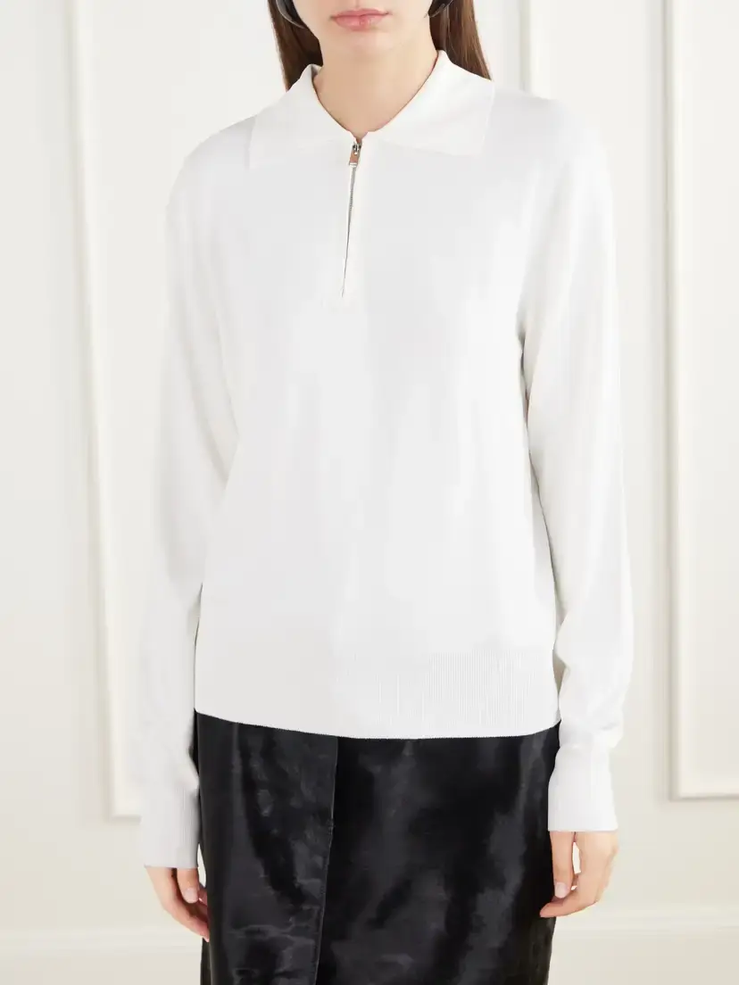 Brandon Maxwell The Keaton Jersey Half-zip Sweater | Thumbnail 3