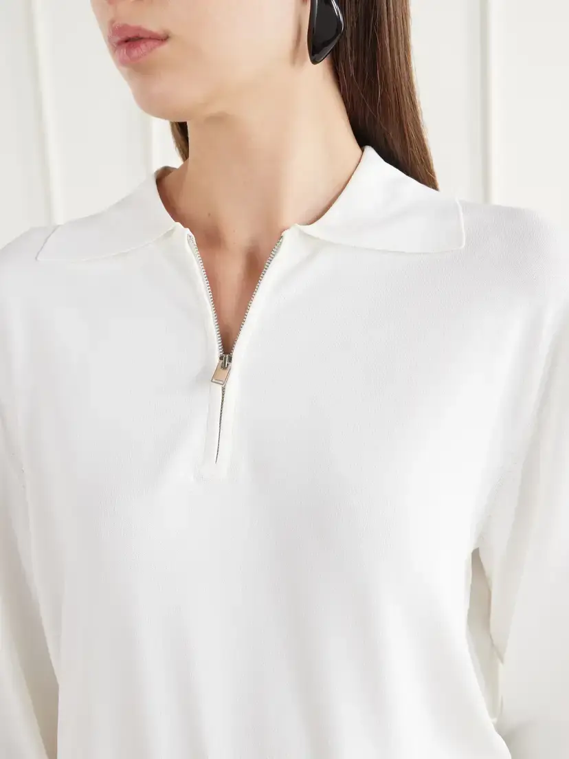 Brandon Maxwell The Keaton Jersey Half-zip Sweater | Thumbnail 5