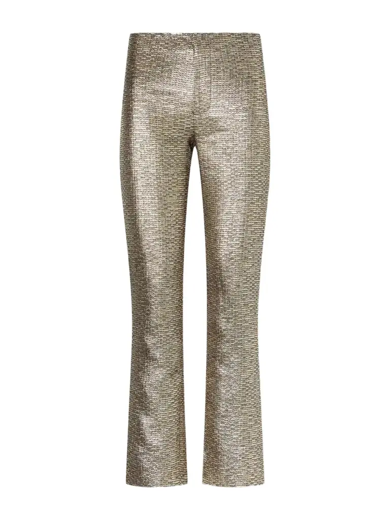 LIBEROWE Lillian Textured Metallic Jacquard Slim-fit Pants