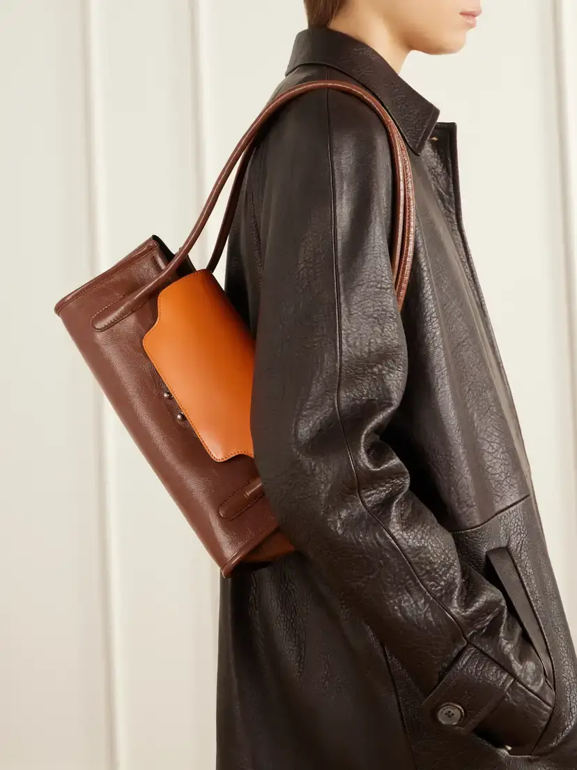 Marni Trunkette Two-tone Crinkled Leather Shoulder Bag | Thumbnail 2