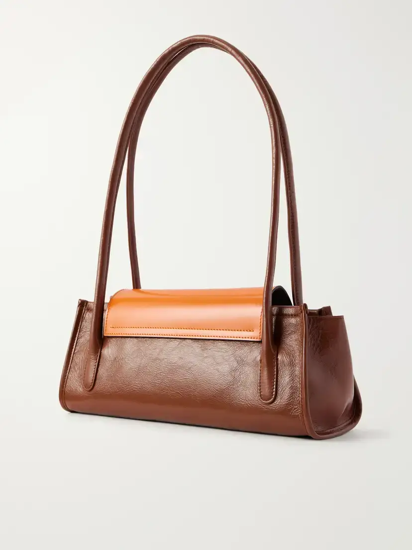 Marni Trunkette Two-tone Crinkled Leather Shoulder Bag | Thumbnail 4