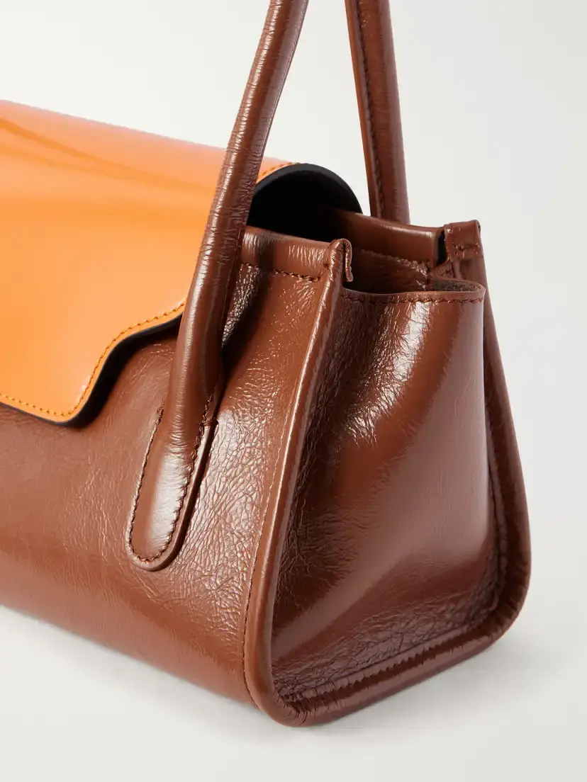 Marni Trunkette Two-tone Crinkled Leather Shoulder Bag | Thumbnail 5