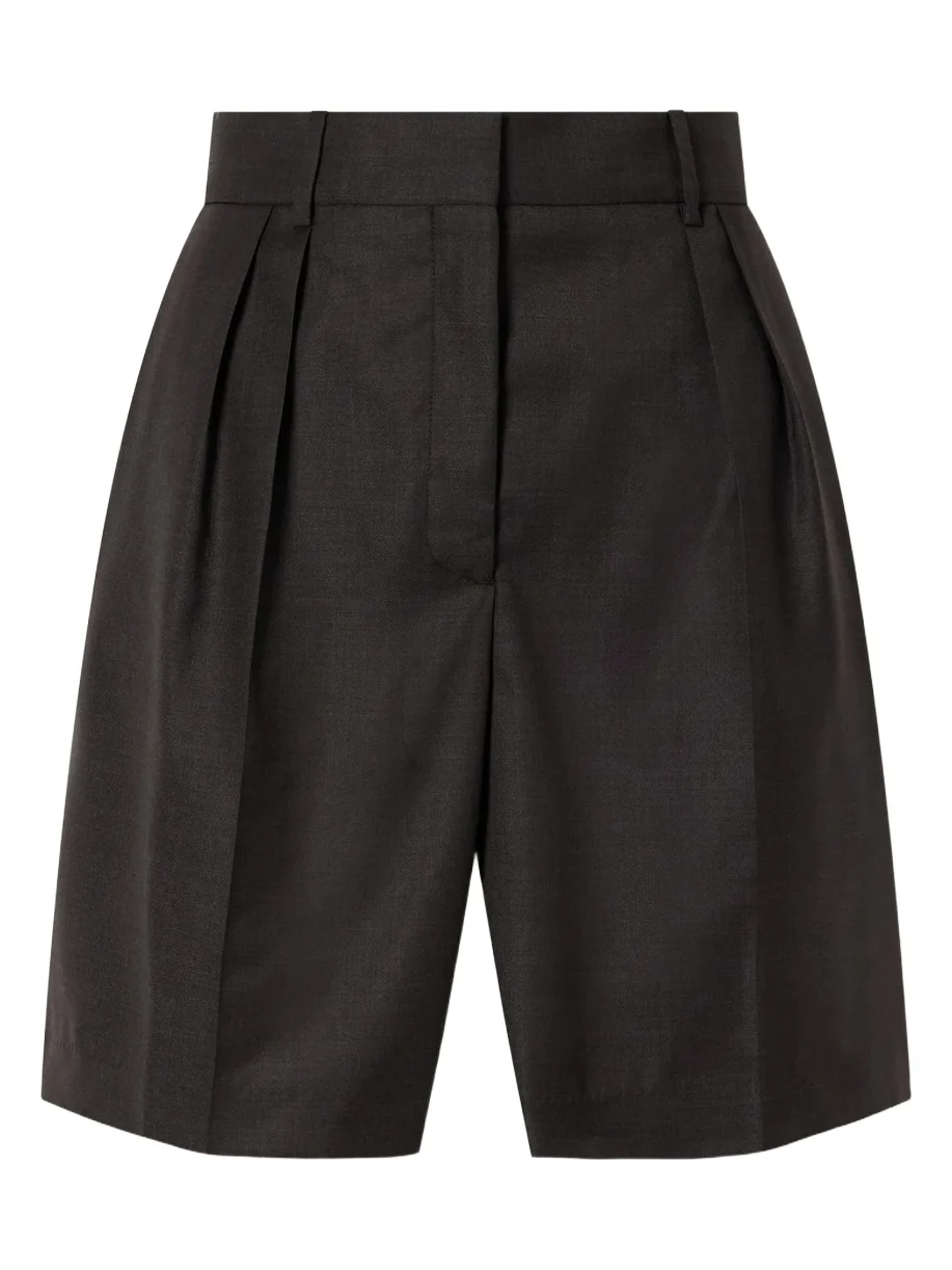 Acne Studios Rockan Pleated Wool-twill Shorts