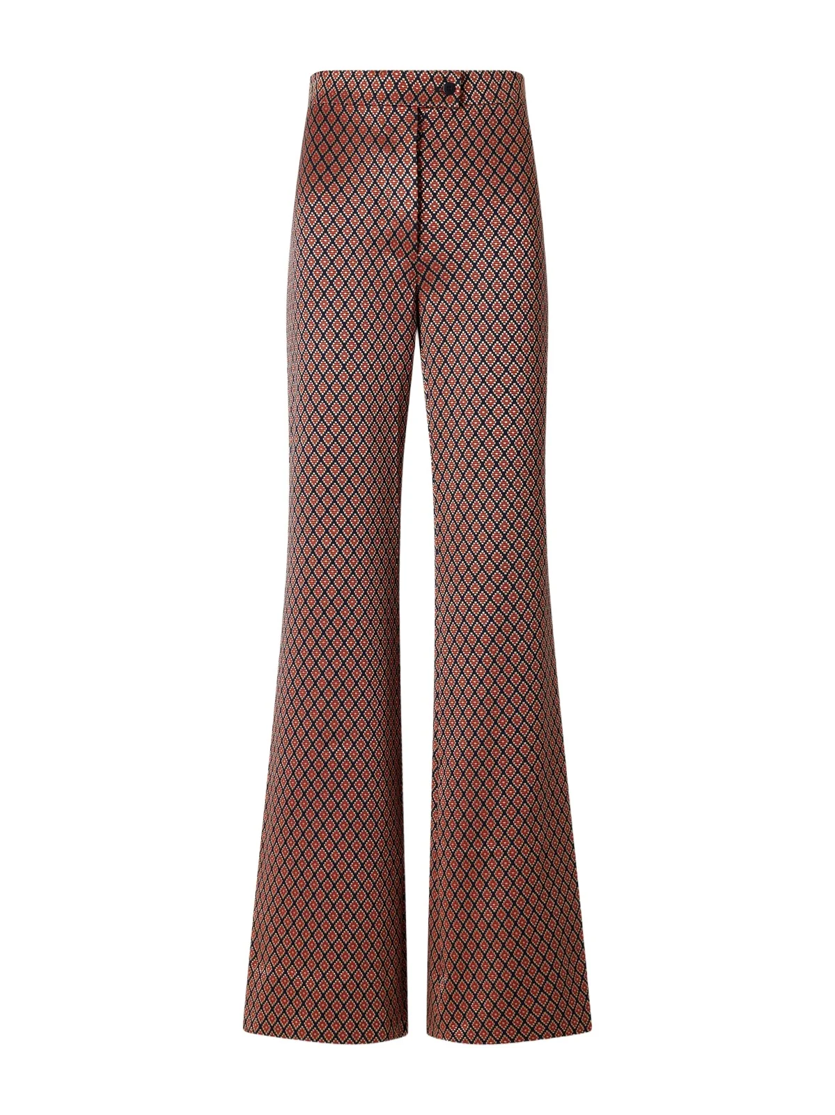 Giuliva Heritage The Laura Slim-fit Diamond-jacquard Stretch-jersey Flared Pants