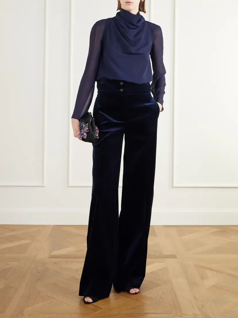 Altuzarra Cara Draped Georgette Blouse | Thumbnail 2 Altuzarra Cara Draped Georgette Blouse | Thumbnail 2