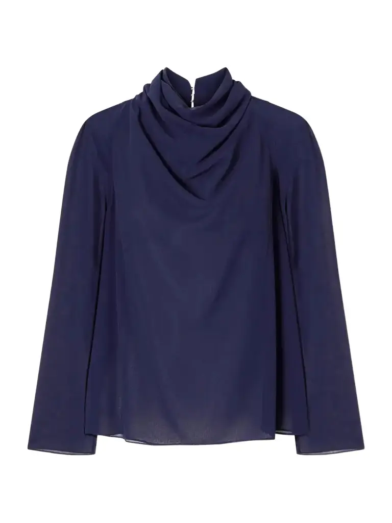 Cara Draped Georgette Blouse Cara Draped Georgette Blouse