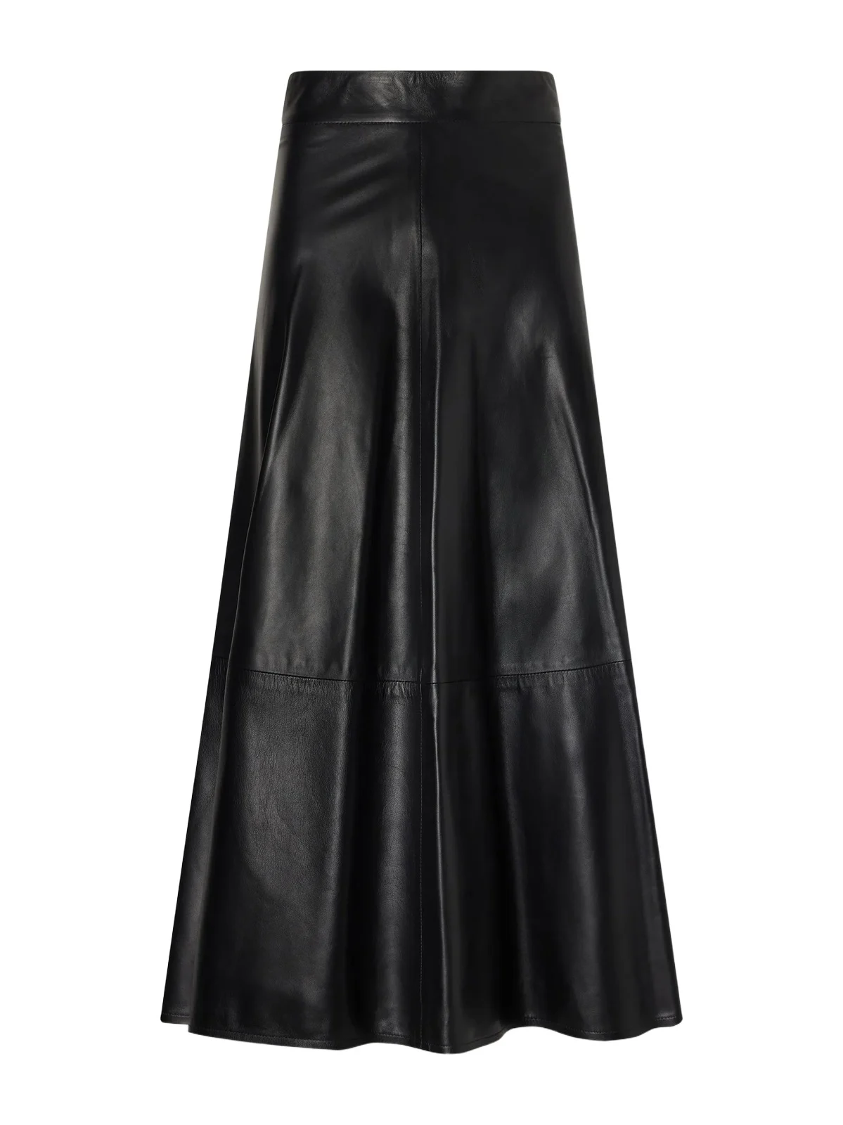 Giuliva Heritage The Ada Paneled Leather Midi Skirt
