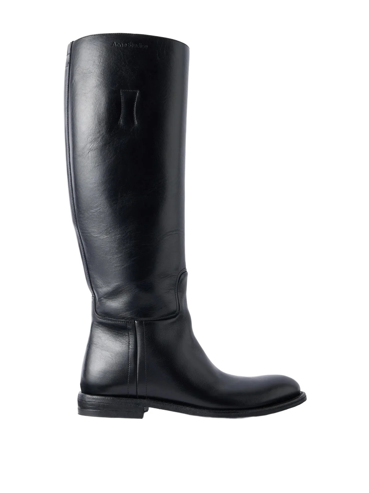 Acne Studios Brillante Logo-debossed Full-grain Leather Knee Boots