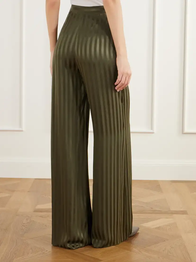 Giuliva Heritage The Amanda Striped Silk-jacquard Wide-leg Pants | Thumbnail 4 Giuliva Heritage The Amanda Striped Silk-jacquard Wide-leg Pants | Thumbnail 4