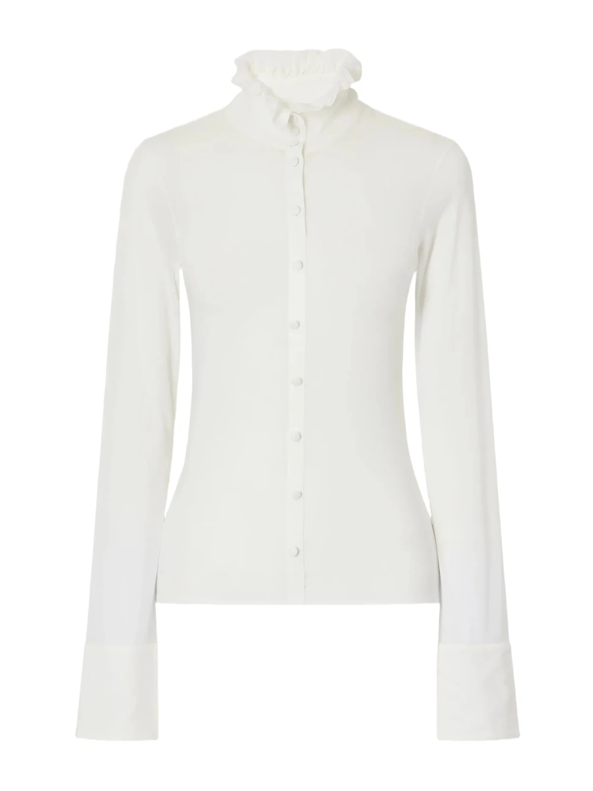Acne Studios Etilda Ruffled Stretch-jersey Blouse