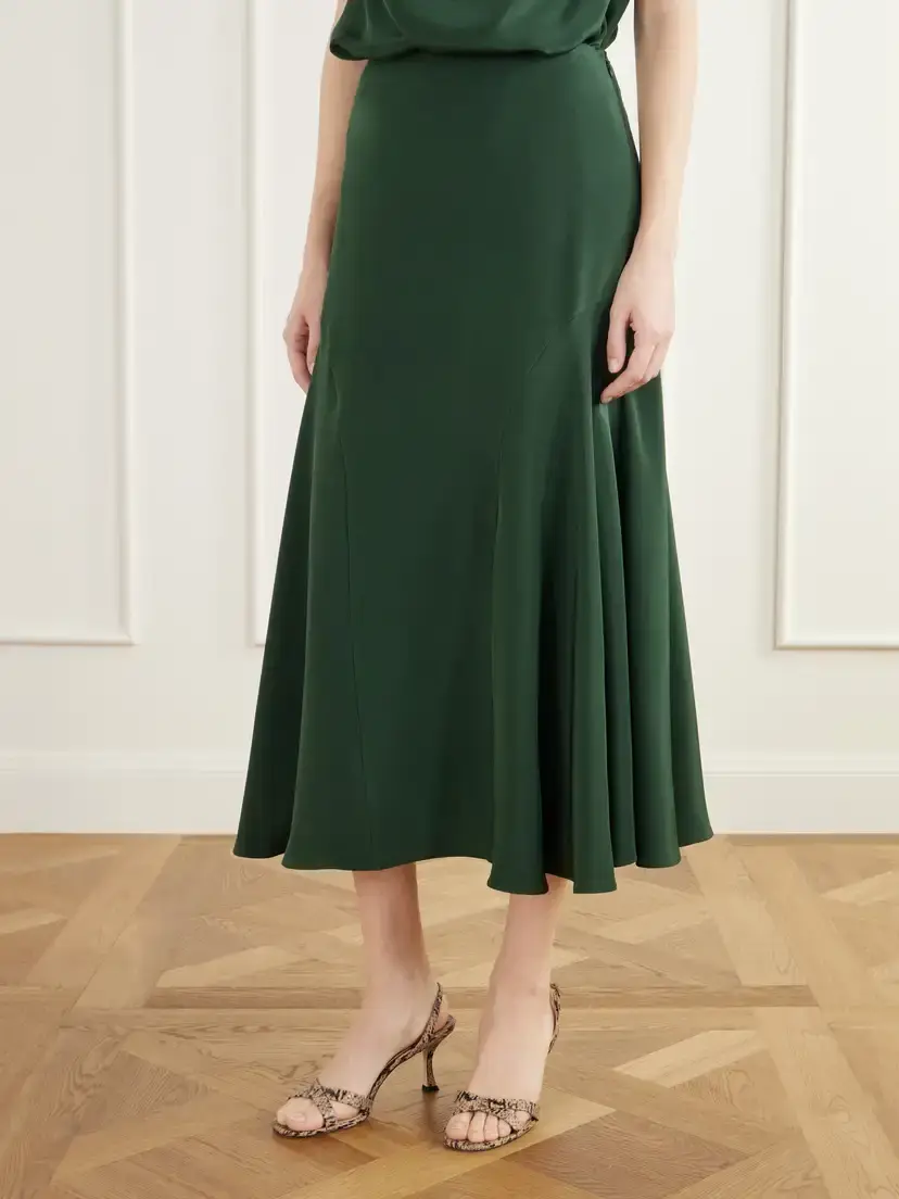 Altuzarra Elton Paneled Silk-satin Midi Skirt | Thumbnail 3