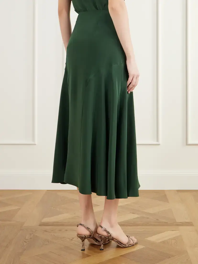 Altuzarra Elton Paneled Silk-satin Midi Skirt | Thumbnail 4