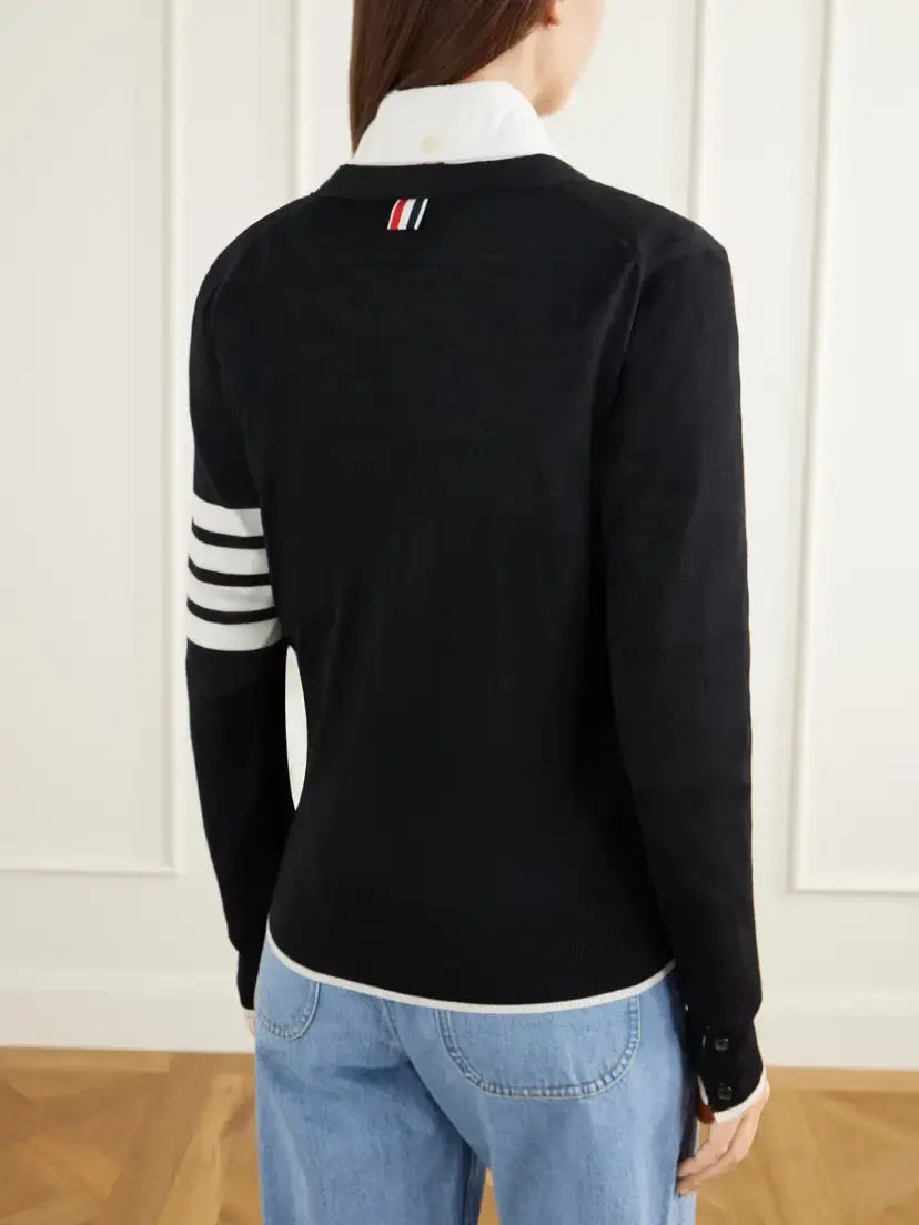Thom Browne 4-bar Wool Cardigan | Thumbnail 4