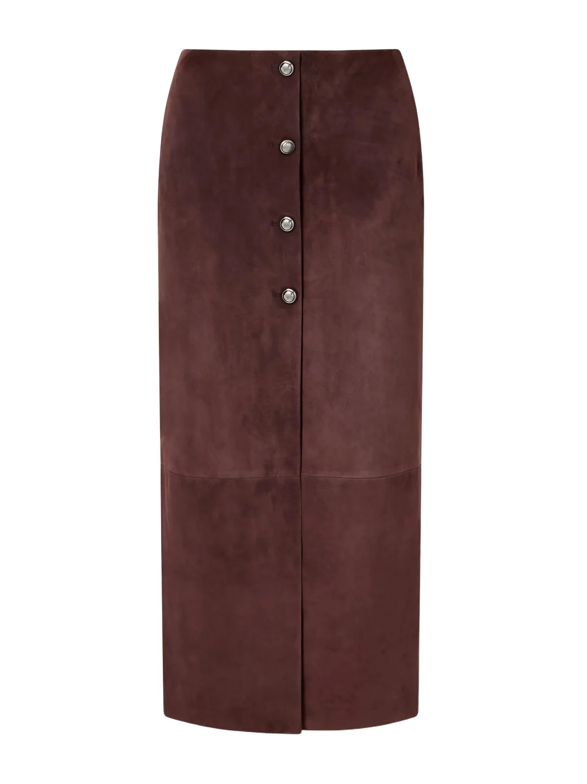 Pinkard Paneled Suede Midi Skirt