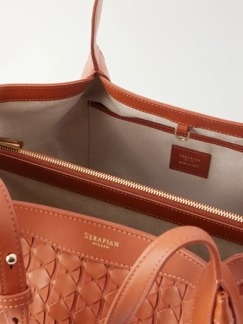 Serapian Small Secret Mosaico Leather Shoulder Bag | Thumbnail 6