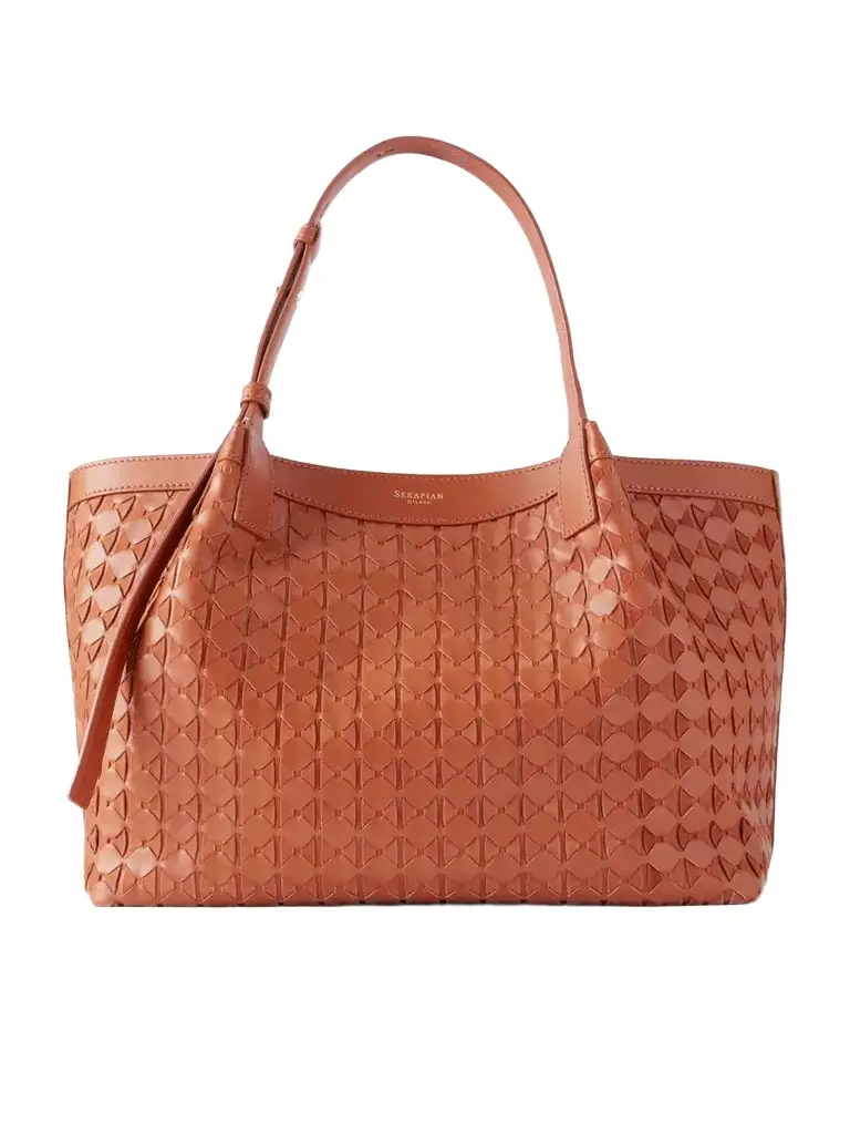 Serapian Small Secret Mosaico Leather Shoulder Bag