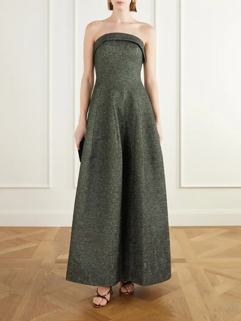 Simkhai Octavia Strapless Jacquard Gown | Thumbnail 2 Simkhai Octavia Strapless Jacquard Gown | Thumbnail 2