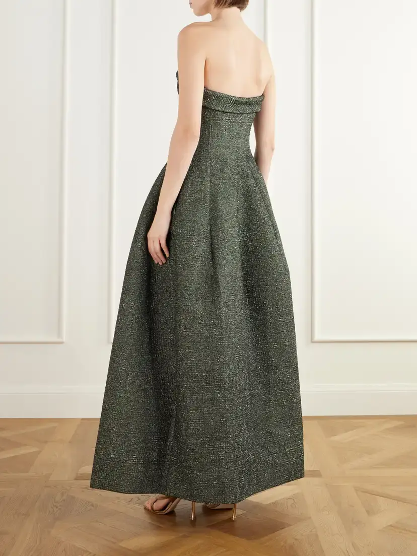 Simkhai Octavia Strapless Jacquard Gown | Thumbnail 3 Simkhai Octavia Strapless Jacquard Gown | Thumbnail 3