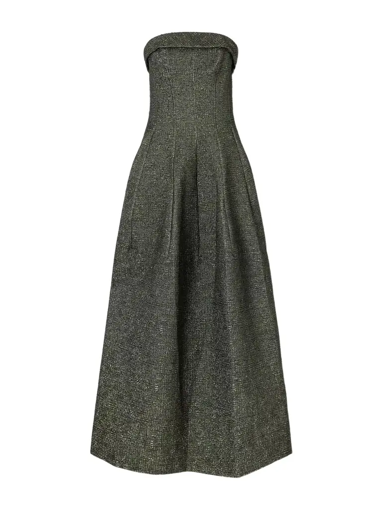 Simkhai Octavia Strapless Jacquard Gown