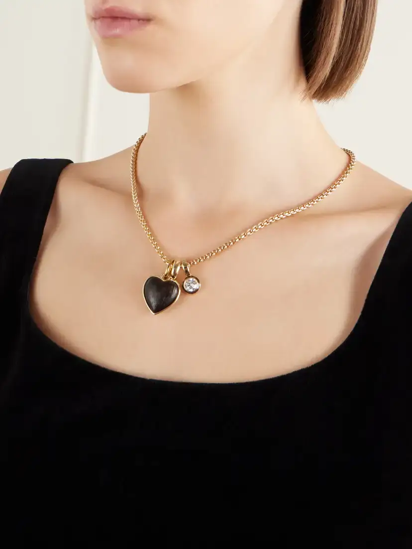 Roxanne Assoulin The Mini Simple Wood Heart Gold-tone Necklace | Thumbnail 2 Roxanne Assoulin The Mini Simple Wood Heart Gold-tone Necklace | Thumbnail 2