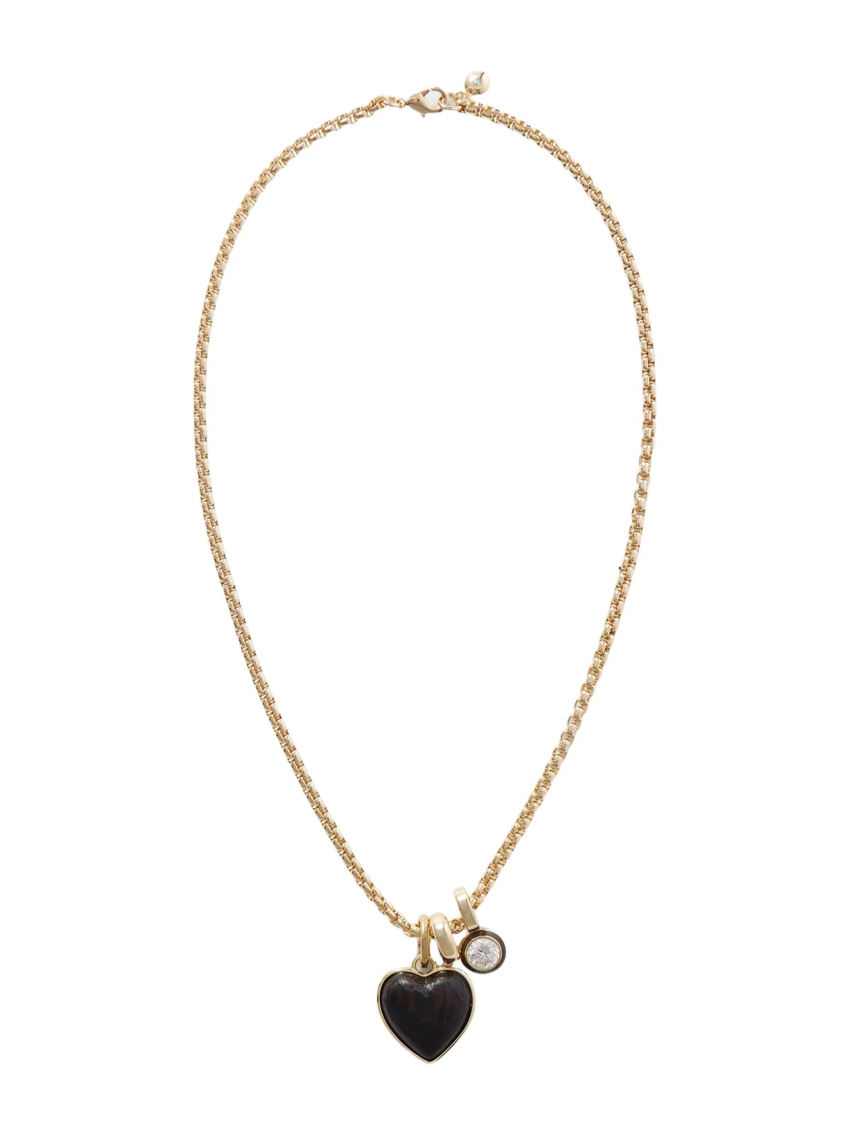 The Mini Simple Wood Heart Gold-tone Necklace