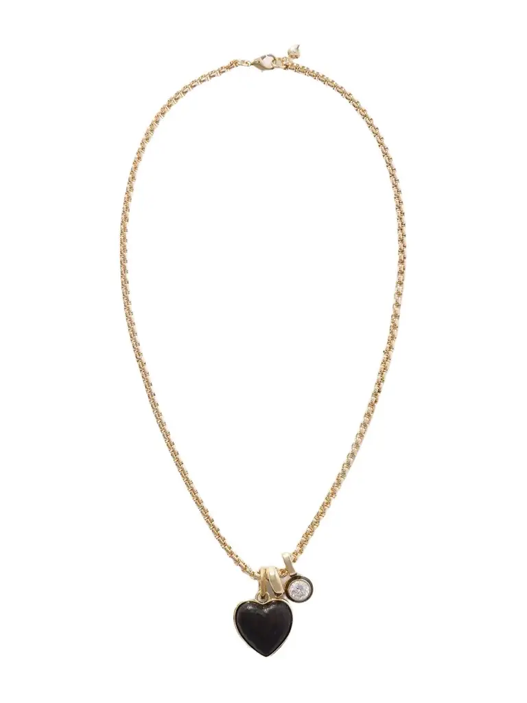 Roxanne Assoulin The Mini Simple Wood Heart Gold-tone Necklace